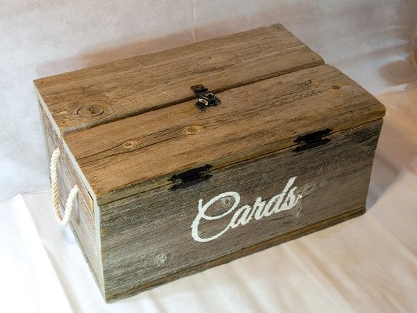Large Barnboard Box with Rope Handles