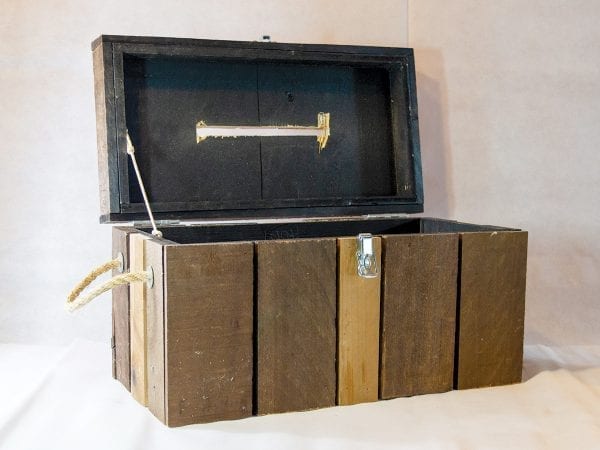 Barn Wood Box with Rope Handles - Image 3