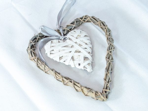 Hanging Heart with Small White Heart