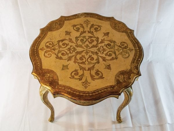Short Gold Vintage Table