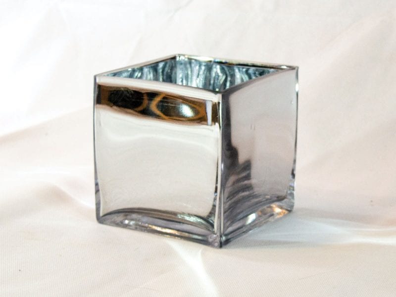 Silver Square Vases Northumberland Event Rentals