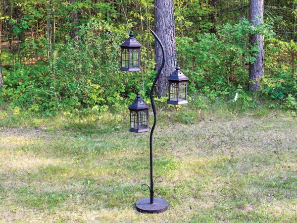 Stand with 3 Hanging Lanterns
